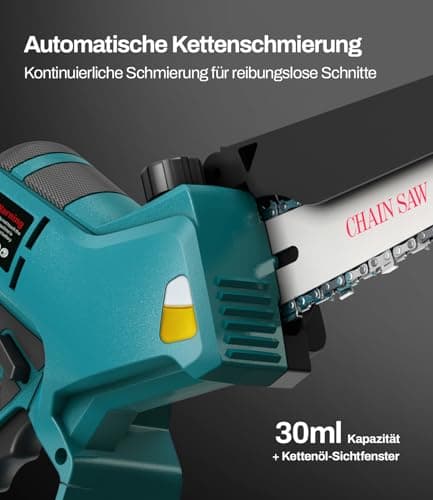 15 cm Mini Battery Chainsaw CSE002, Compatible with Makita 18V Batteries, Brushless Electric Chainsaw, Automatic Chain Lubrication (No Battery) - Image 6