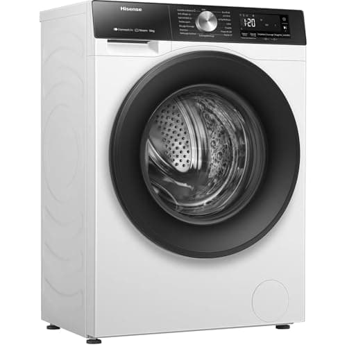 Hisense WF3S1043BW3 Steam Washing Machine, Class A, 10.5 kg, WiFi Connectivity, 99.9% Steam Function, Car Wash, Quick Wash 15 Inch, PureJet, White - Image 2