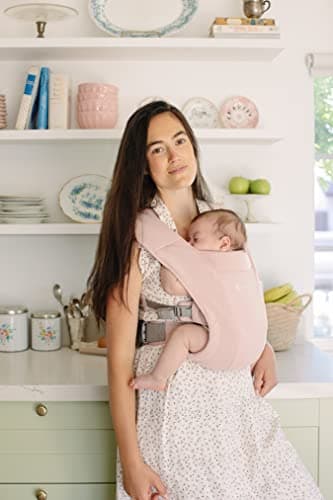 Ergobaby Embrace Baby Carrier Physiological and Ergonomic Extremely Soft, Blush Pink - Image 7