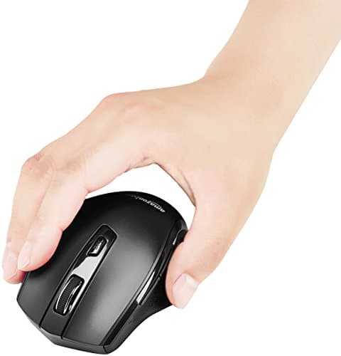 Amazon Basics Ergonomic Wireless Mouse - Adjustable DPI - Black - Image 7
