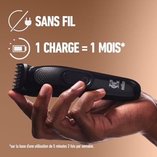Gillette King C Electric Trimmer for Men, Cordless with Sharpened Blades Wear-Resistant and Washable Head, Set with 4 Different Combs for 3 Day Beard Shaving, Short, Medium and Long - Image 7
