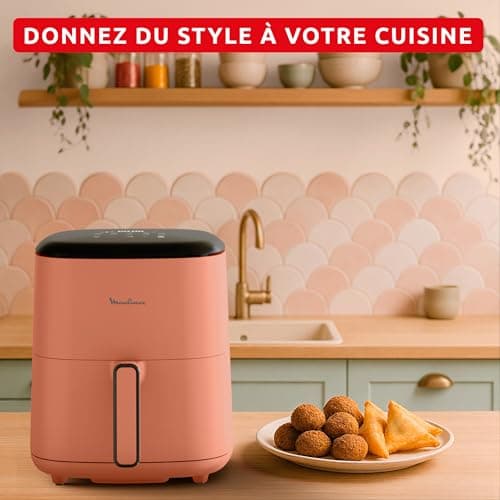 Moulinex Easy Fry POP TERRACOTTA 5L, air fryer, Up to 6 people, 10 Intuitive Programs, Digital Touch Screen, Time and Energy Saving, EZ245TF0 - Image 4
