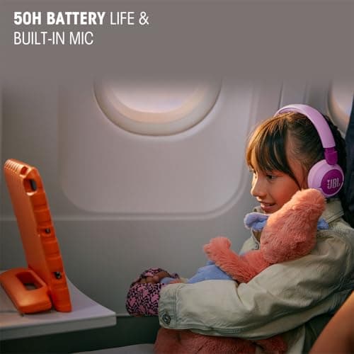 JBL Junior 320 BT, Casque Supra-auriculaire sans Fil pour Enfants, avec Microphone intégré, Bluetooth, Safe Sound, Coussinets Confortables, Set d'autocollants, Design Pliable, Vert - Image 3
