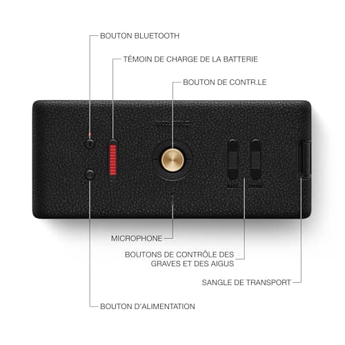 Marshall Middleton II Enceinte Bluetooth Portable Plus de 30 Heures d'autonomie, étanchéité IP67 - Noir et Laiton - Image 7