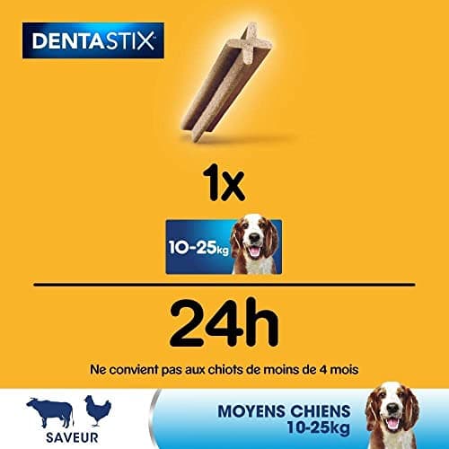 Pedigree DENTASTIX 56 Bâtonnets à Mâcher pour Moyen Chien 10-25kg, 8 Sachets de 7, Saveur Poulet et Bœuf, Détartrage Dentaire Chien, Soins Dentaires pour Chien (Lot de 2) - Image 9