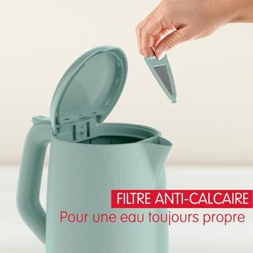 Moulinex Electric kettle, 1.7 L, Quick boil, Automatic shut-off, 1 cup indicator, Anti-limescale filter, Tea ball included, Morning, Eucalyptus, BY2M1310 - Image 6