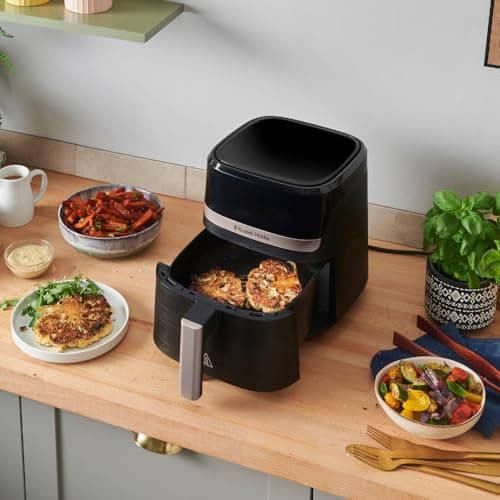 Russell Hobbs Air Fryer Rapid Air 4.3L (Ultra Compact, Quiet) Oil-free Fryer (Cooking, Grilling, Roasting and More, Economical, Touch, Fast, Auto Shut-off, Non-Stick Parts, Dishwasher) 27610-56 - Image 5