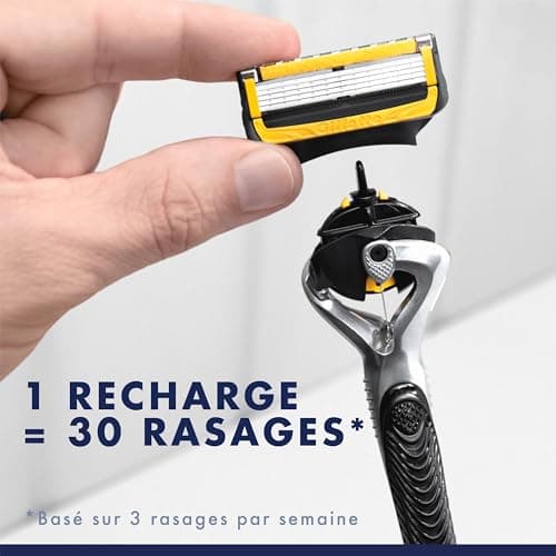 Gillette Proshield Power Men's Shaver, Reusable Handle And Refill Cartridge With 5 Ultra-Sharp Blades, New Lubricating Strip For Incredible Comfort And Close Shave - Image 5