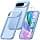 Qasyfanc Google Pixel 10/10 Pro Case with 2 Tempered Glass, [Camera Protection] [Anti-Yellow] PC Back Hard Soft Silicone Bumper Hybrid Shockproof Case for Pixel 10/10 Pro -Light Blue - Image 2