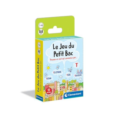 Clementoni | Le Jeu du Petit Bac – Quick and Educational Card Game for Children 7 Years+ | Vocabulary Development | Language Activity Family & School | Compact Portable Format - Image 3