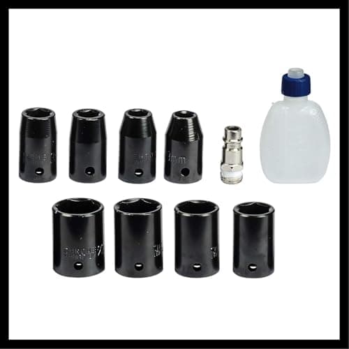 Einhell Pneumatic nutrunner TC-PW 340 (max. torque 340 Nm, left/right rotation, rubber handle, with 8 sockets, oil bottle (empty), connection) - Image 3