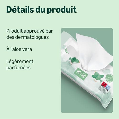 by Amazon Fresh Baby Wipes, 1008 Wipes, Lightly Scented, Pack of 18 Packs of 56 (Formerly Mama Bear Brand, Same Product) - Image 5