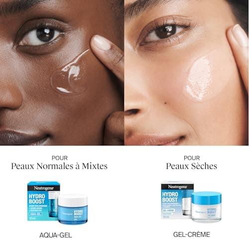 Neutrogena – Gel-Crème Hydro Boost (pot de 50 ml) – Crème hydratante pour les peaux sensibles à l'acide hyaluronique et tréhalose botanique – Gel hydratant pour un teint frais et éclatant - Image 8