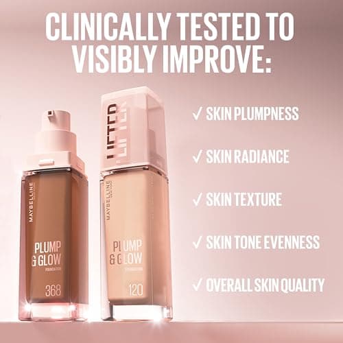 Maybelline New York Lifter Plump & Glow - Foundation - Plumps & Brightens Instantly - Even, Lifted & Radiant Finish - Shade 385-30 ml - Image 7
