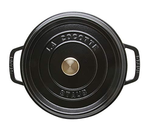 STAUB Enamelled Cast Iron Casserole Dish with Lid, Suitable for All Heat Sources Including Induction, 4 People, 24 cm, 3.80 L, 5 kg, Matte Black - Image 4