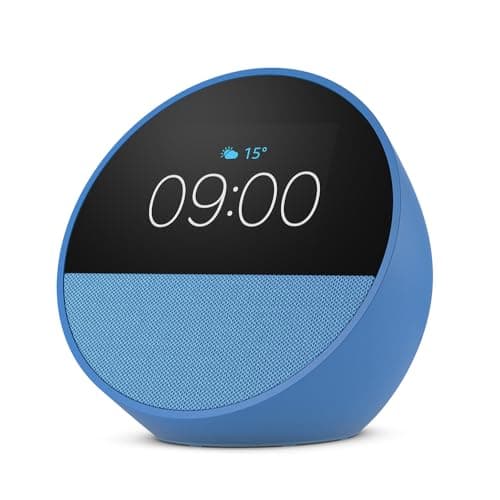 All-new Echo Spot (2024 release), Smart alarm clock with vibrant sound + Alexa, Ocean Blue - Image 4