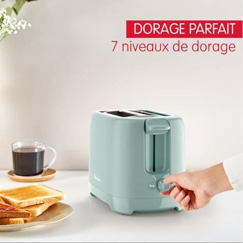 Moulinex 2 Slot Toaster - Stop Button, 7 Levels of Gilding, Heating, Extra Large Slots, Raised Handle, Removable Crumb Tray, Eucalyptus, Morning, LT2M1310 - Image 6