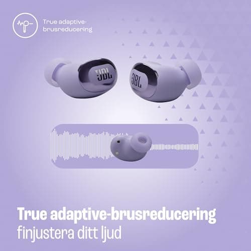 JBL Live Buds 3, Écouteurs sans fil, Bluetooth, jusqu'à 40 h d'autonomie, Réduction de Bruit Active, son haute fidélité JBL Signature, étanches à l'eau IP55, violet - Image 8
