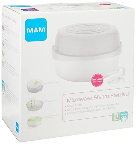MAM Microwave Steam Sterilizer(Gray), Natural Cleaning Sterilizer, Steam Bottle Sterilizer for Disinfecting Bottles, Bottle Sterilizer - Image 5