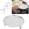 Cooking Tray, 9.5 Inch Stainless Steel Round Holder Shelf Pressure Cooker Canner Rack Removable Legs Chinese Steaming Rack for Instant Pot (stainless steel 2) - Image 7