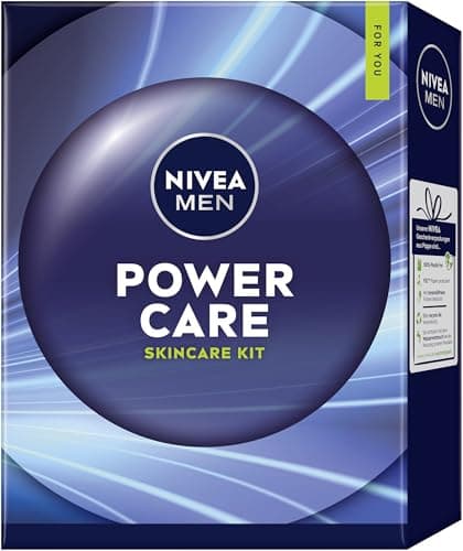 NIVEA MEN Power Care Gift Set for Men, Gift Set with Shower Gel (250ml), Roll-On Deodorant (50ml), Face Care (30ml) and Eye Care (15ml) - Image 2