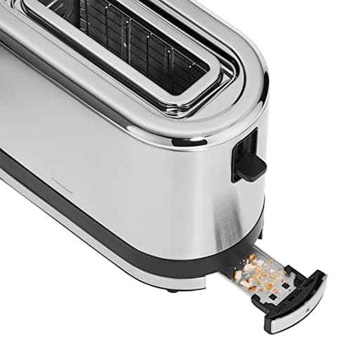 WMF KITCHENminis Grille-Pain, 1 Fente, 600W, Design Extra Compact, 7 niveaux de Brunissage, Réchauffe Viennoiserie, Inox Cromargan Haute Qualité 0414100011 - Image 6