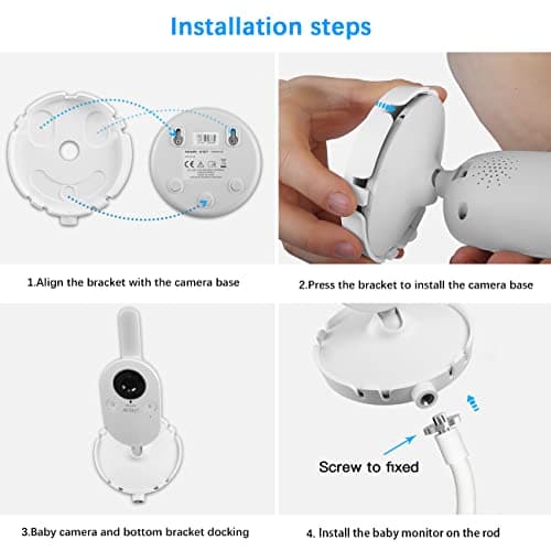 BECEMURU Versatile Flexible Clamp Mount with 1/4 Screw Connection Docking Station Compatible with Philips Avent Video Baby Monitor SCD843/26, SCD833/26, SCD881/26,SCD891/26 - Image 5