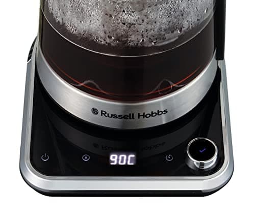 Russell Hobbs Attentiv Electric Glass Kettle [Ideal for Tea] (1.7L, 2400 W, Removable Stainless Steel Infusion Filter, Temperature Control 40-100°C, Touch Control & Timer) 26200-70 - Image 3