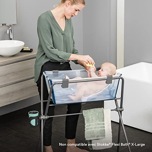 Stokke Flexi Bath Support - Grey - Not Compatible with Flexi Bath XL - Ideal for Newborns up to 10kg - Image 6