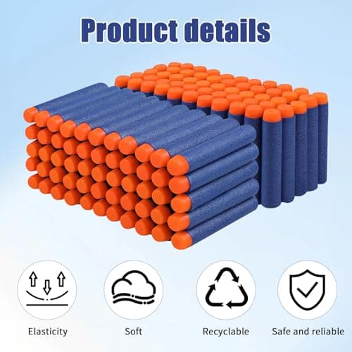 Balle Nerf, 200PCS Munition Nerf, Mousse Recharge De Fléchettes, 7.2cm MunitionNerf pour NerfN-Strike Elite Series Blasters Kid Toy Gun - Image 4