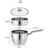Milk Pan, Pot Set, Steamer Basket Holder Set for Instant Pot Accessories, Milk Pans, Stainless Steel - Image 4