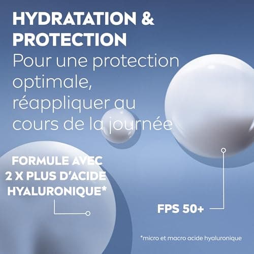 NIVEA Cellular Expert Filler Soin Fluide anti-UV quotidien SPF 50+ (1x 30 ml) — Soin visage enrichi en Acide Hyaluronique pur et Licochalcone A — Fluide Anti-âge hydratant - Image 4