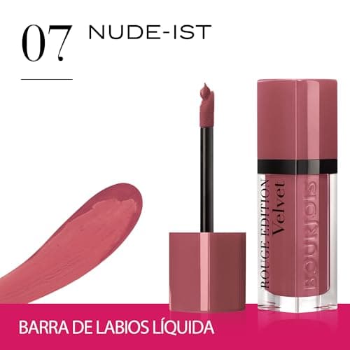 Bourjois - Rouge à Lèvres Rouge Edition Velvet - Formule Liquide - Fini Mat et intense - Longue Tenue - 07 Nude-Ist 7,7ml - Image 5