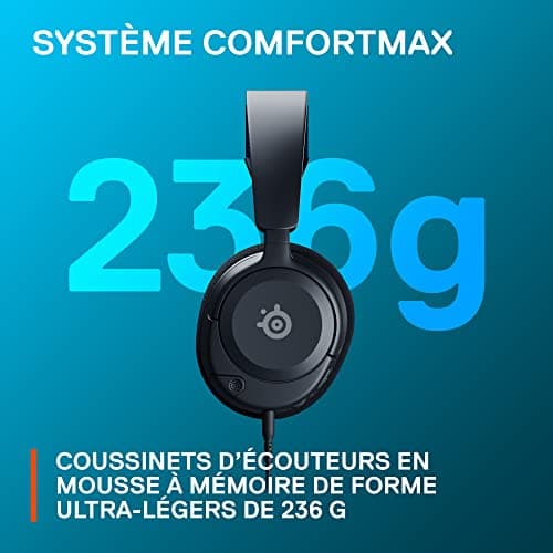 SteelSeries Arctis Nova 1P Multi-System Gaming Headset - Hi-Fi with Drivers - 360° Space Sound - Memory Foam Ear Pads - Noise Cancelling Microphone - PS5, PS4, PC, Switch, Xbox - Black - Image 7