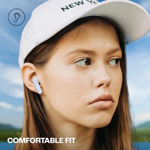 JBL Wave Flex, Wireless In-Ear Headphones, IP54 and IPX2 Water Resistance, TalkThru and AmbientAware Technology, 32 Hours Battery Life in White - Image 6