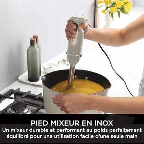 Ninja Foodi 3-in-1 Hand Blender, Blender and Chopper, Soft Start, 2 Mixing Speeds and 5 Speeds for Chopping, Mixing, Kneading, Mixing, Dishwasher Safe, Stone or CI100EUSTGD - Image 4