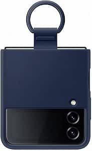 Samsung Flip 4 Silicone Case with Ring Navy Blue