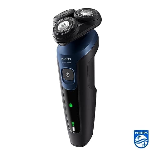 Rasoir Philips Series 5000 - rasoir électrique pour homme Wet & Dry bleu métallisé, avec tondeuse de précision et pochette souple de voyage (modèle S5465/18) - Image 9