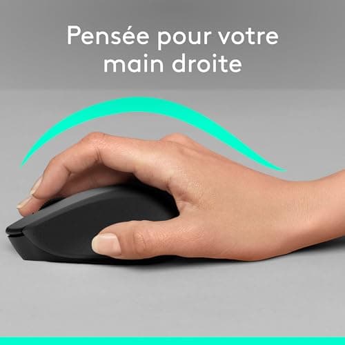 Logitech 910-004909 M330 Silent Plus Wireless Mouse, Nano USB Receiver 2.4GHz, Optical Sensor Resolution 1000 dpi, Battery Life 2 Years, Compatible with PC, Mac, Laptop, Chromebook, Black - Image 4