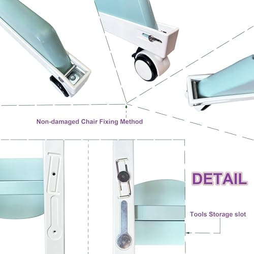 Wheels Compatible with Stokke Tripp Trapp High Chair, with Safety Locks, 360° Rotation, Quiet Casters, Convenience, No Drilling Required, No Damage Your Chair - Image 3