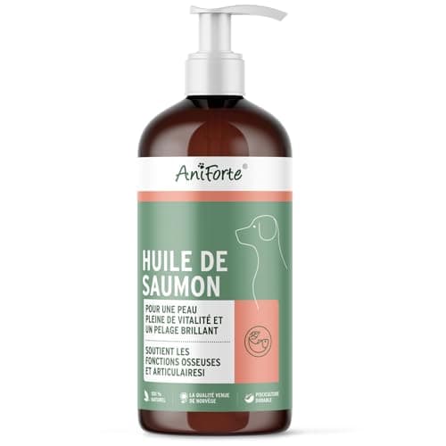 AniForte Salmon Oil for Dogs 1 Litre - Natural Fish Oil from Norway Rich in Omega 3 & 6, Barf Supplement for Dogs Without Additives, Food Supplement - Image 3