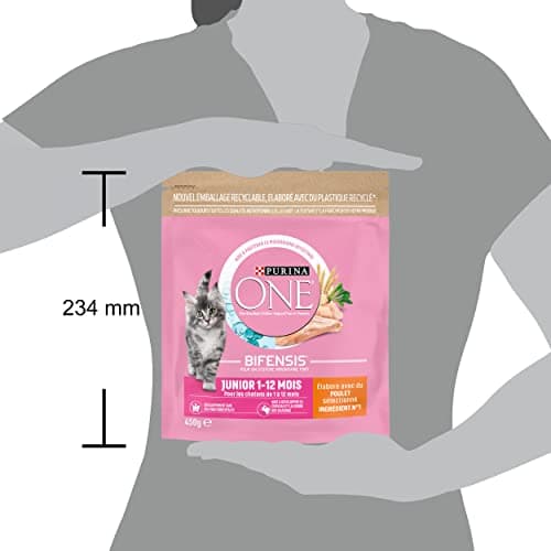 PURINA ONE Bifensis Junior | Chicken Kitten Dry Food | 450g Bag (Packaging May Vary) (Pack of 5) - Image 5