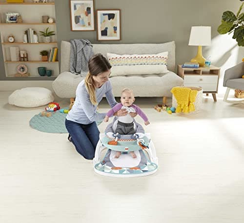 Fisher-Price Foldable Activity Seat, Portable Baby Floor Seat with 2 Play Toys and Removable Tray, Up to 25 lbs, HBF27 - Image 8