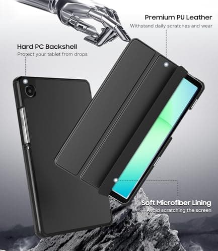 TiMOVO Case Compatible with Samsung Galaxy Tab A11/A9 8.7 Inch (2025/2023), Slim Lightweight Protective Case with Hard PC Back, Black - Image 5