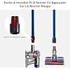 Telescopic Tube for Dyson, Rigid Extension Tube Compatible with Dyson V7 V8 V10 V11 V15, Quick Connect Suction Tube for Dyson Vacuum Cleaner with Two 2 in 1 Brushes, Blue - Image 4