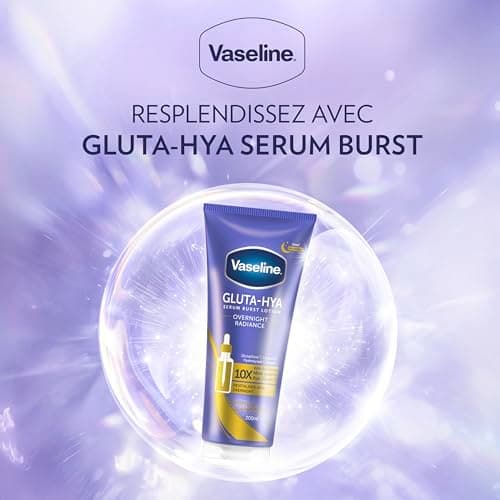 Vaseline Gluta-Hya Overnight Radiance Serum Burst Lotion - Hydrating Body Lotion with Hyaluronic Acid and Glutathione - Antioxidant Care for Smooth and Supple Skin - 2×200ml - Image 5