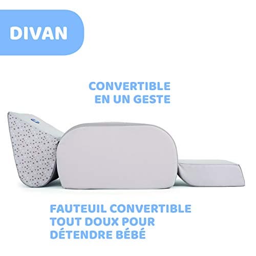Chicco Twist Children's Armchair Convertible to Sun Lounger and Sofa with 3 Configurations, Transforms into 1 Movement - for 12 Months and Up - Dune - Image 5