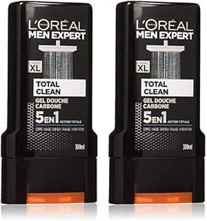 L'Oréal Men Expert L'Oréal Men Expert Total Clean Gel Douche 5 en 1 pour Homme 300 ml (Lot de 2)