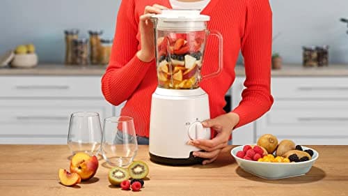 Braun Household PowerBlend 1 JB1050WH 600W 2-Speed Mixer, 1.5L Glass Blender Container and Ice Crusher Function, Kitchen Aid for Crushing, Crushing, Mixing, White - Image 6
