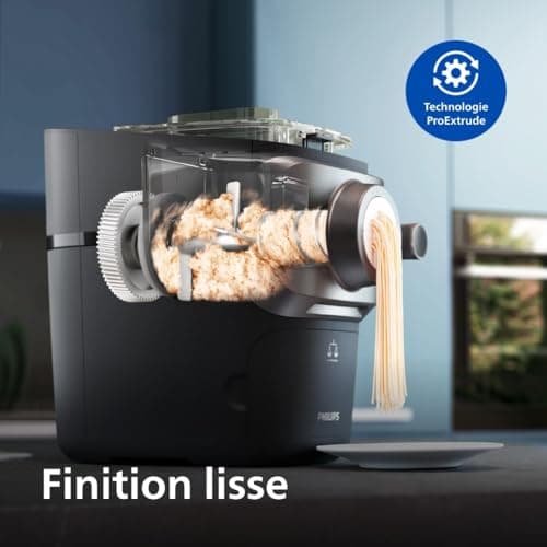 Philips Pasta Machine Series 7000 - ProExtrude Technology, Automatic Weighing, 8 Shape Discs, Perfect Dough, Easy Clean, Up to 8 Servings, Black (HR2665/93) - Image 6